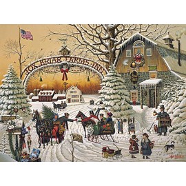 Buffalo Games – A Christmas Greeting - Charles Wysocki - 1000 Piece Holiday Jigsaw Puzzle ​ Colorful Puzzle for Adults – Precision-Cut, Beautiful, Winter Artwork, and Hours of Festive Fun