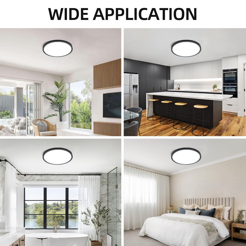 hykolity 12 Inch Selectable CCT LED Round Flat Panel Light,