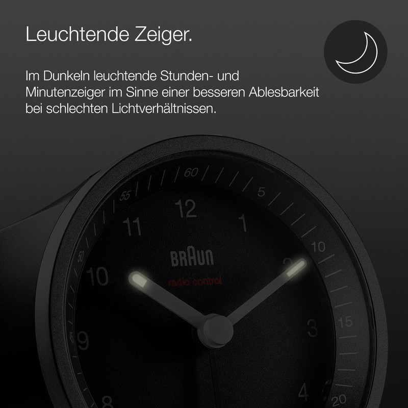 Braun Classic Analogue Radio-Controlled Alarm Clock Central European Time Zone