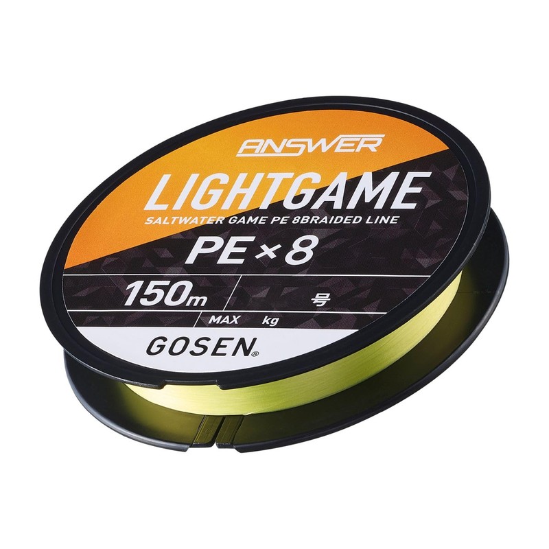 Gosen Answer Light Game PE x 8, 150m Cocktail Yellow,