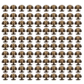 100 Sets Mushroom Rivet 12mm High Hardness Anti Rust Round Head Rivets for Decorate Punk Clothing Shoes Bags Pet Collars Bronze