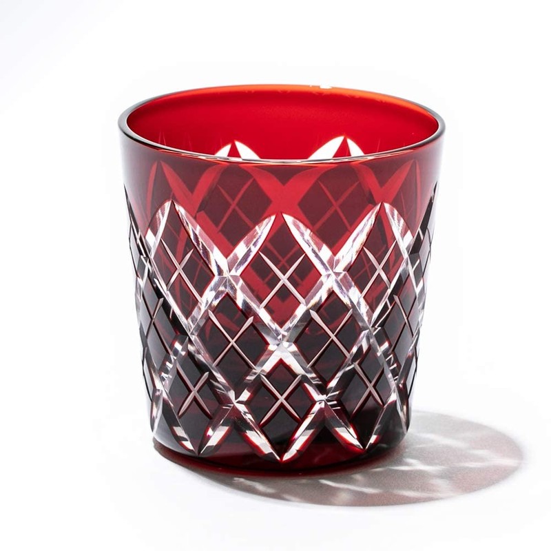 Taimuro Kobo TB90152-1R Edo Kiriko Arai Crest Cold Sake Cup