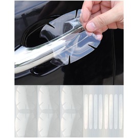 Door Handle Protection Cover Car Outdoor Door Handle Protector for Mazda MAZDA2~MAZDA3 Sedan (Hybrid)~MAZDA3 Fastback (Hybrid)~Roadster Car Car Door Cup Film, Transparent, Suitable for Vehicles,