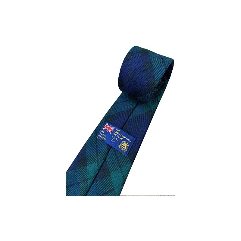 Men's Black Watch Tartan Neck Tie & Hanky Set
