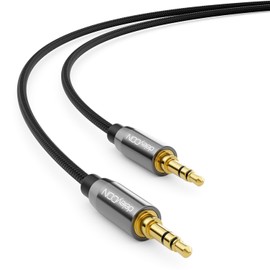 deleyCON PREMIUM 1m (3.3 ft) jack cable with Nylon casing - Stereo Audio - 3.5mm jack to 3.5mm plug - gold plated connectors