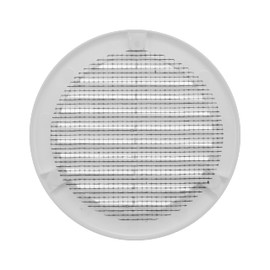 Vent Systems 4'' Inch White Soffit Vent Cover - Pack of 2 - Round Air Vent Louver - Grille Cover - Built-in Insect Screen - HVAC Vents for Bathroom, Home Office, Kitchen 4'' Inch