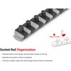 TEKTON 3/8 Inch Triple Square Bit Socket Set with Rail,