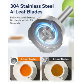 Immersion Blender Handheld 1000W 5 in 1 Corded Stick Hand Blender Kitchen with 12 Speed, BPA-Free, Mixing Beaker, Chopper, Whisk, Milk Frother, Perfect Emulsifier for Soup, Baby Food, Sauce, Puree