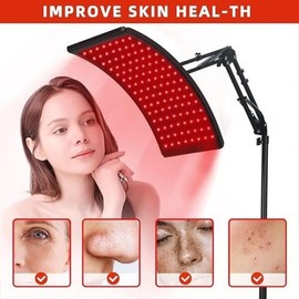 LED 레드 라이트 패널 뷰티 살롱 얼굴 전신 피부 관리 적외선 LED Red Light Panel Beauty Salon Face Body Skin Care Infrared [01 black]