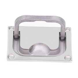 Tissting Floor Lifter 76 mm/96 mm Rectangular 316 Stainless Steel Silver Hatch Lifter Inlet Handle with 5 mm Mounting Hole, Flush Hatch Locker Hidden Handle for Boat Marine Yacht (96 x 69 mm)