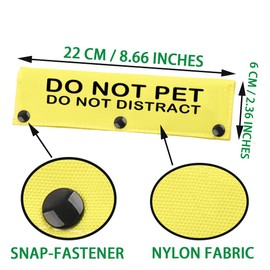 Do Not Pet Do Not Distract Dog Leash Wrap Snap-On Sign Service Dog Sleeve Cover (Not Distract Sleeve)