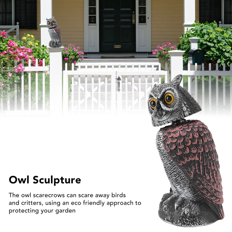 Owl Decoy Plastic Striped Small Shakeable Waterproof Vivid Shape Fake