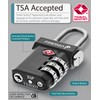 Fosmon TSA Accepted Luggage Locks, (2 Pack) Open Alert Indicator