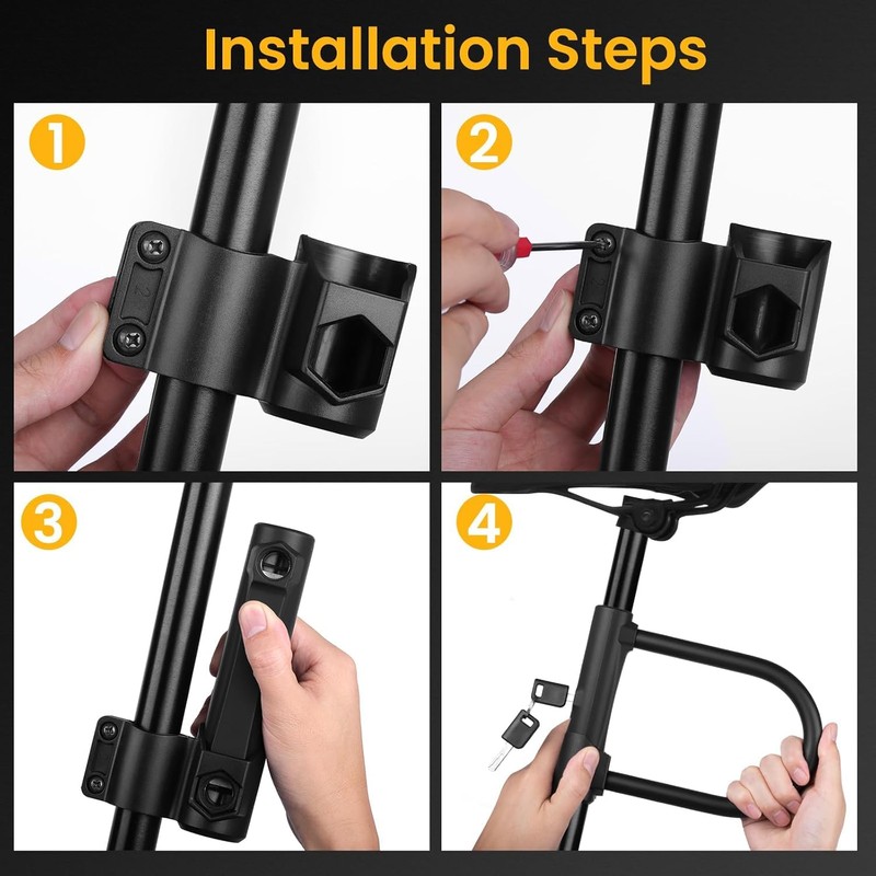 NDakter Motorcycle Locks Anti Theft, Heavy Duty Bike U Lock