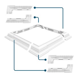 WEATHERABLES Adjustable Vinyl Skirt - Weatherproof Premium Vinyl with Easy Installation on Patios, Porches, Mailbox Posts, or Fence Posts - White