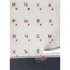 Russian Transparent with RED Lettering Stickers for PC Keyboards LAPTOPS