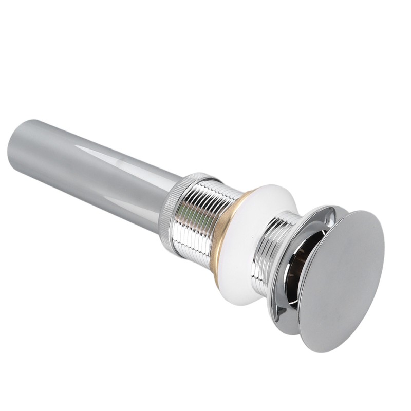 Bathroom Pop Up Drain Control Water Flow Copper Chrome Plating