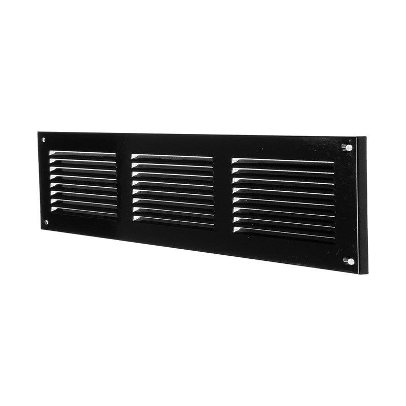 Repa Market 2-Pack 12x4 Inch Air Vent Cover/Black Galvanized Steel