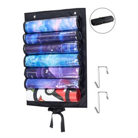 Biouai Playmat Tube Storage Bag - Hangable Playmat Holder for MTG with 2 Hooks (6+1 Mat Holders, Black)