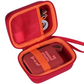 Lebakort Hard Case Compatible with JBL Go 4 Go 3 Go3 ECO Portable Bluetooth Speaker (Red Case)
