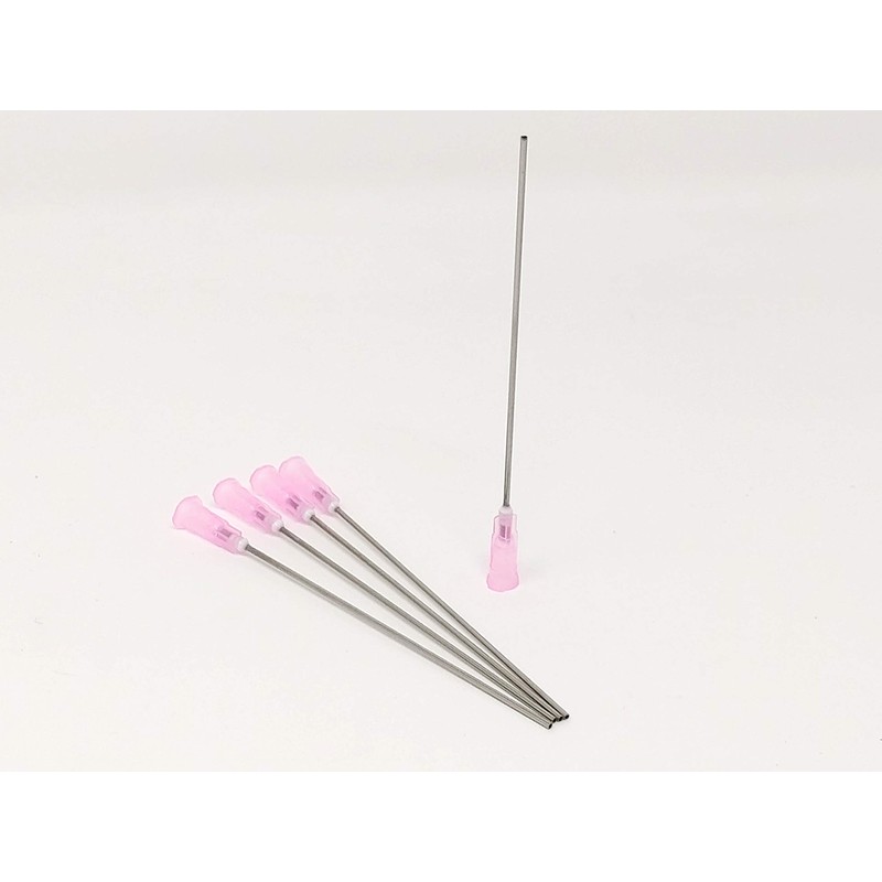 Plastic 10ml Syringe and 4" Blunt Stainless Steel Needles (4)