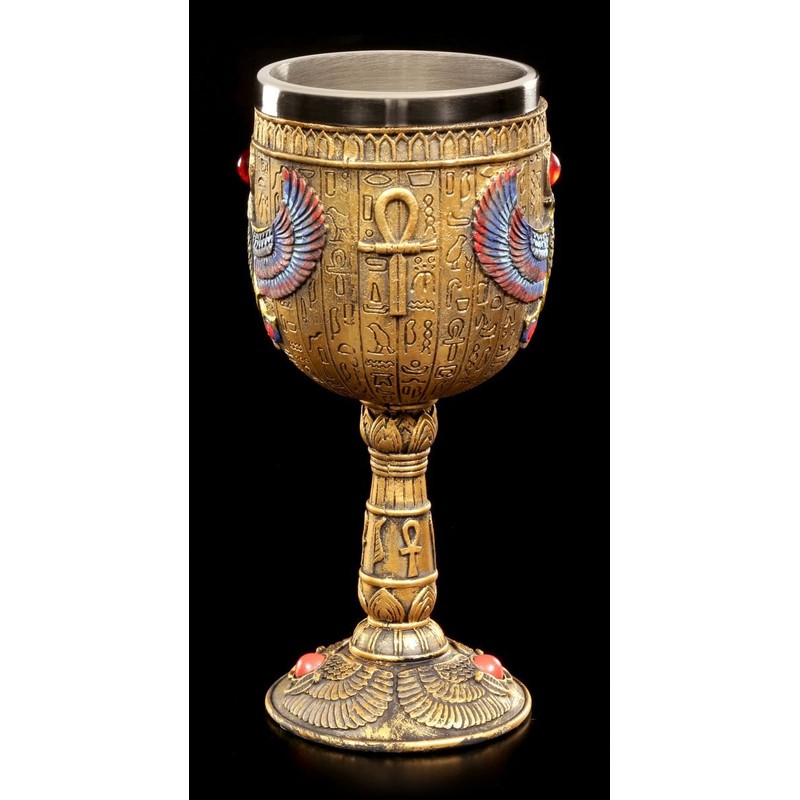 Goblet with Egyptian God Horus Fantasy Decorative Figure