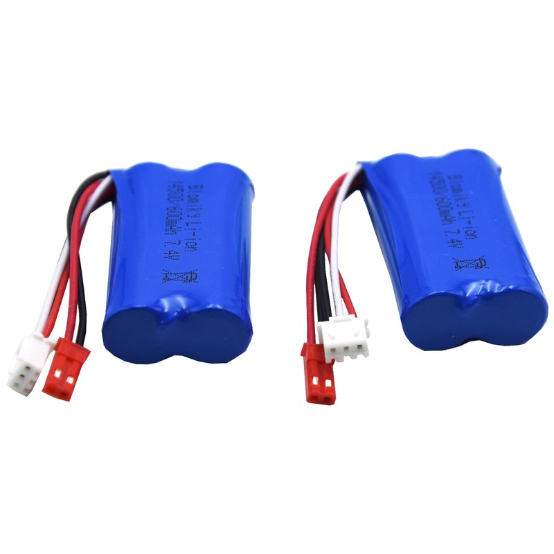 Blomiky 7.4V 2S 600mAh Li-ion Rechargeable Battery with JST Plug
