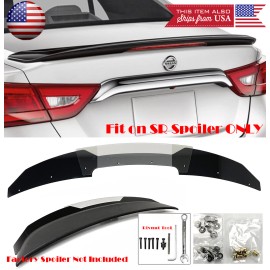 SDeelCase 2 Pcs G1 Decklid Gurney Flap Wickerbill Wing Fit 16-22 Nissan Maxima SR Spoiler