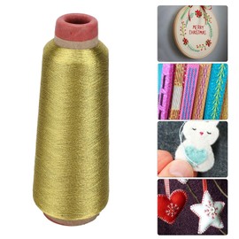 Durable Polyester Sewing Thread, Perfect for DIY Embroidery Machine Projects, Ideal for Hand Sewing (Gold)