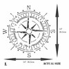 Antique Compass Stencil, 14 x 14 Inch (L) - Vintage