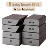 Bates- Sanding Sponge, 8 pcs, 80 Grit, Washable and Reusable,