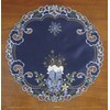 GRANDDECO Holiday Christmas Placemat 14" Set of 4, Cutwork Embroidered