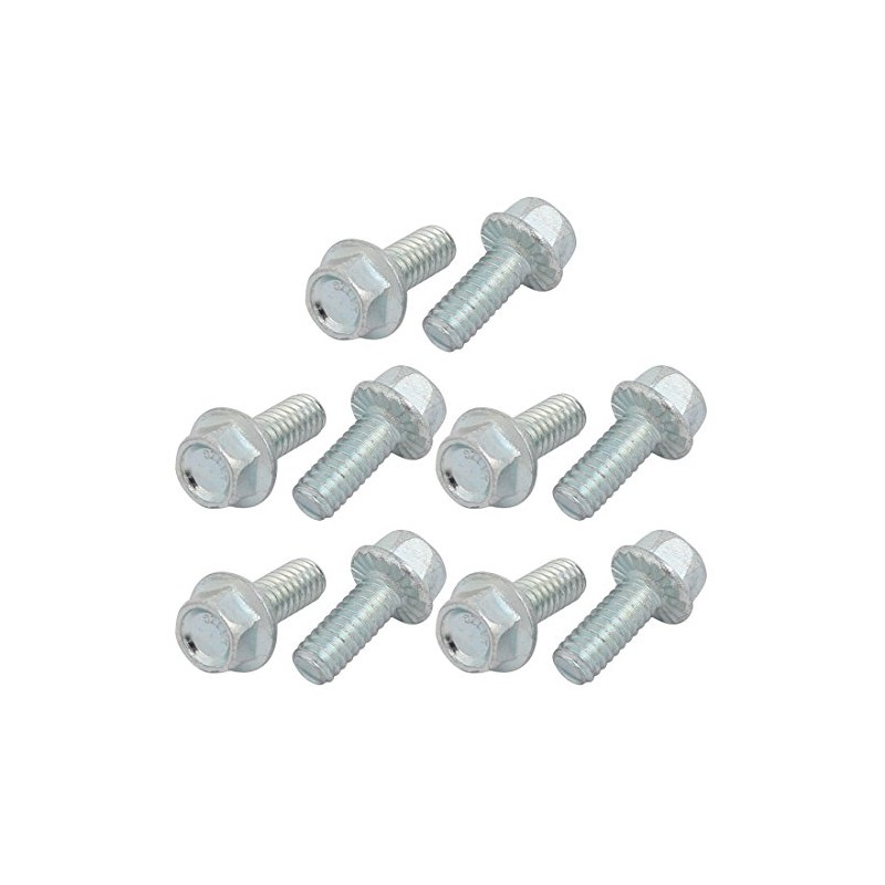 Sourcingmap 10Pcs 1/4-20 x 5/8 Inch Thread Carbon Steel Hex