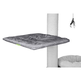 Kratzbaumland Replacement Cover Suitable for Natural Paradise Lounger Square Replacement Part (Pack of 2) (Grey - Elegant Plush)