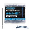 Pocket Hole Screws 2-1/2 Inch, FIXLINK Pocket Screws #8 X