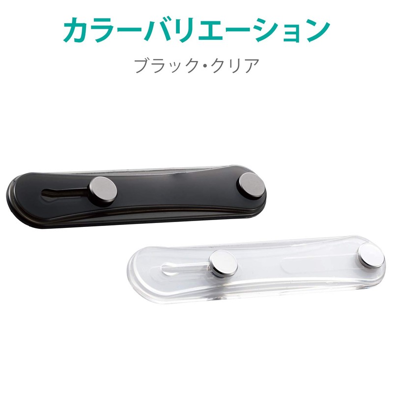 Elecom P-STBCLCR Smartphone Band, Fall Prevention, Soft Material, Clear