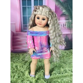 AG Fashion Doll Off the Shoulder Mini-Dress Dress Made for American Girl 18" Dol