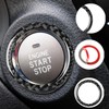 Start Button Ring Cover Carbon Fiber Start Stop Decor Sticker