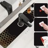 Sink Splash Guard Faucet Mat Black Gold Honeycomb Absorbent Fast