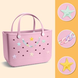 DEVPSISR Accessories Rubber Compatible,Beach Tote,Decorative Charms for Handbag,Starfish