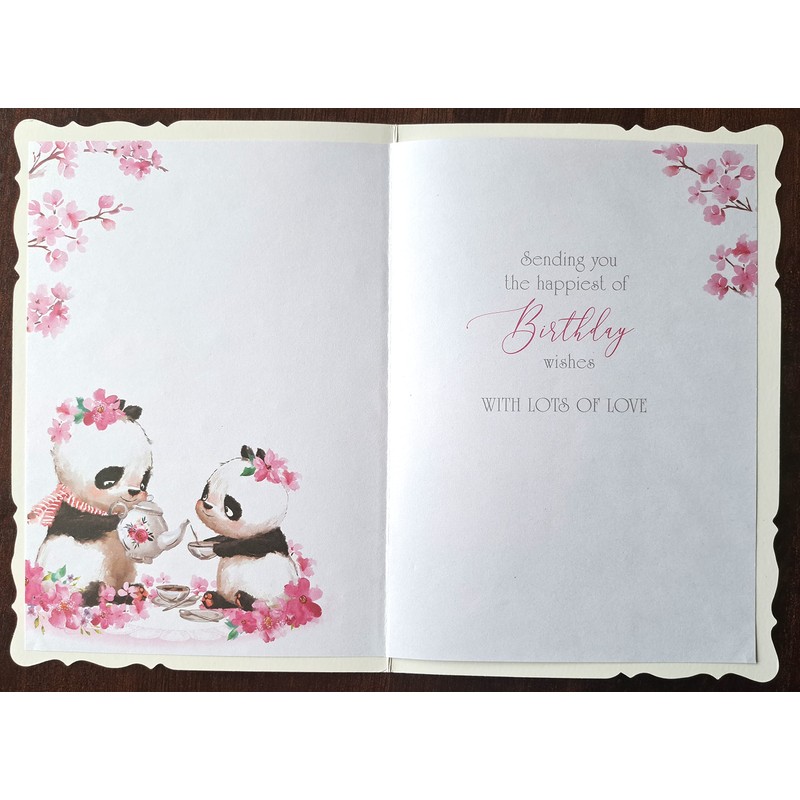 Wishing You A Happy Birthday. Cute Panda Bear Card