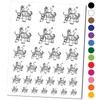 Ankylosaurus Musical Dinosaur Band Temporary Tattoo Water Resistant Fake Body