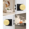 Goldenwarm 2 Pack Black Gold Interior Door Knobs, Privacy Door