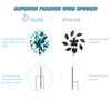 VEWOSTAR Outdoor Wind Spinner 58" Metal Peacock Wind Spinner Double