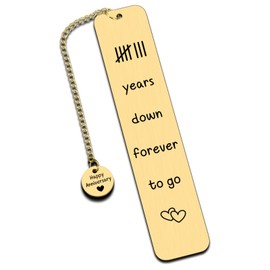 8th Anniversary Bronze Gifts for Him Her 8 Year Anniversary Wedding Gifts for Couple Husband Wife Anniversary Birthday Christmas Gifts for Women Men Happy Anniversary Bookmark Regalos De Aniversario