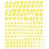 Kit de letras adhesivas, amarillo