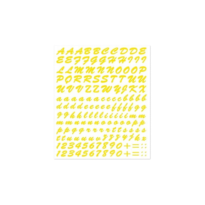 Kit de letras adhesivas, amarillo
