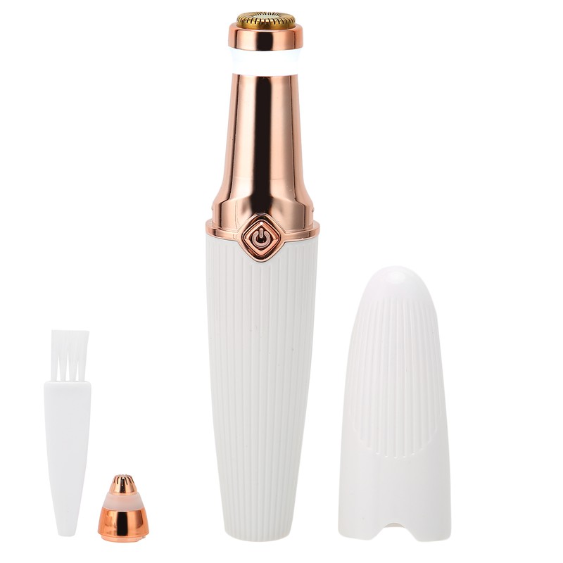 2 in 1 Electric Eyebrow Trimmer Lipstick Shape USB Rechargeable