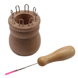 efco Strickliesel 8 Haken, Ø Loch 24mm, 44x50mm, Naturholz roh - 1 Stück