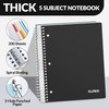 SUNEE 5 Subject Notebook College Ruled - 400 Pages, 9"x11",